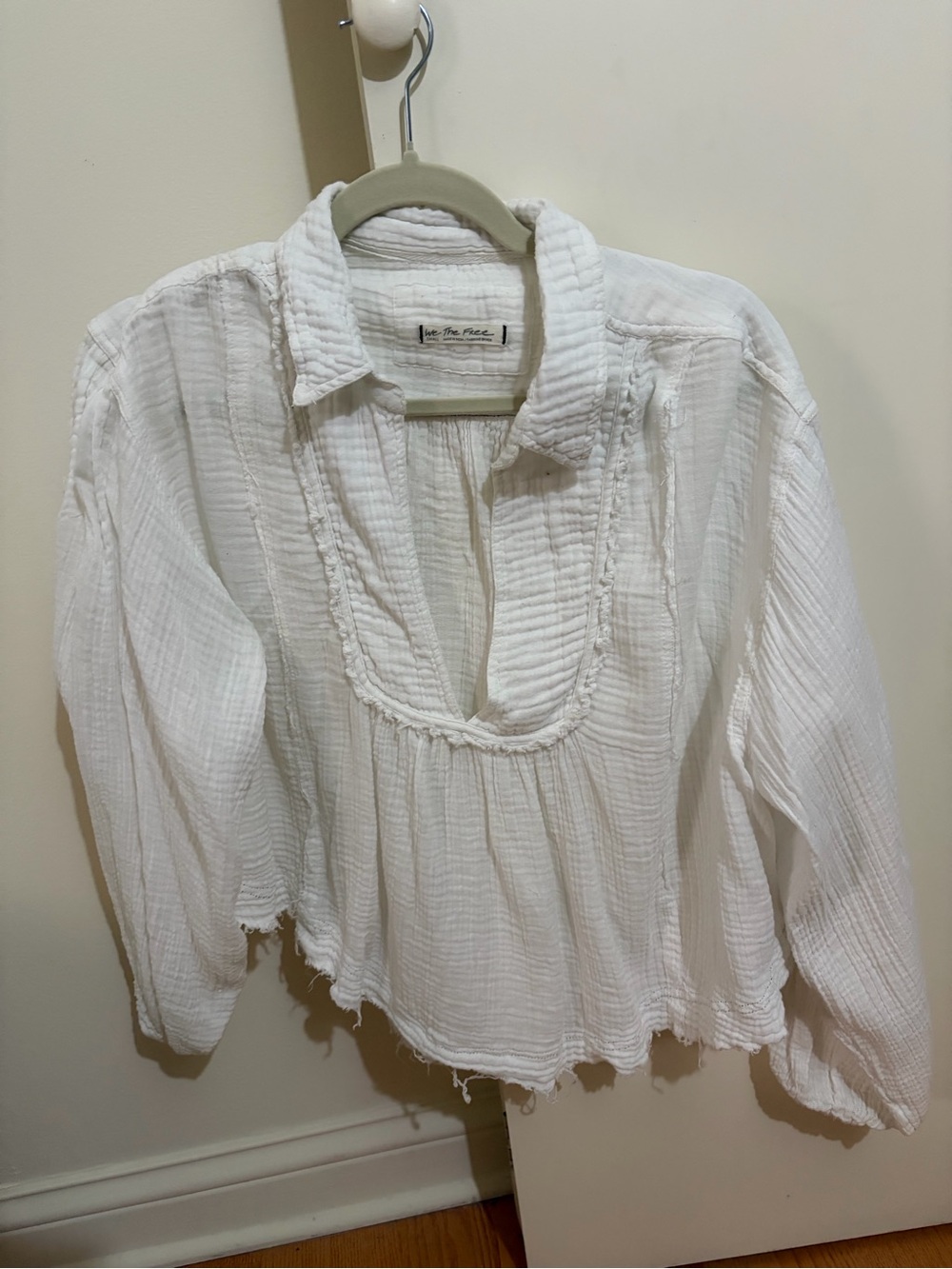 Free People White Gauze Peasant Tunic